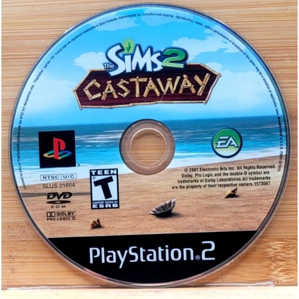 Sims 2:‎ Castaway (Sony PlayStation 2, 2007) GAME DISC ONLY